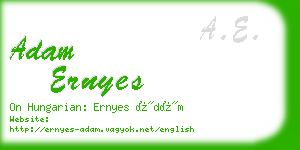 adam ernyes business card